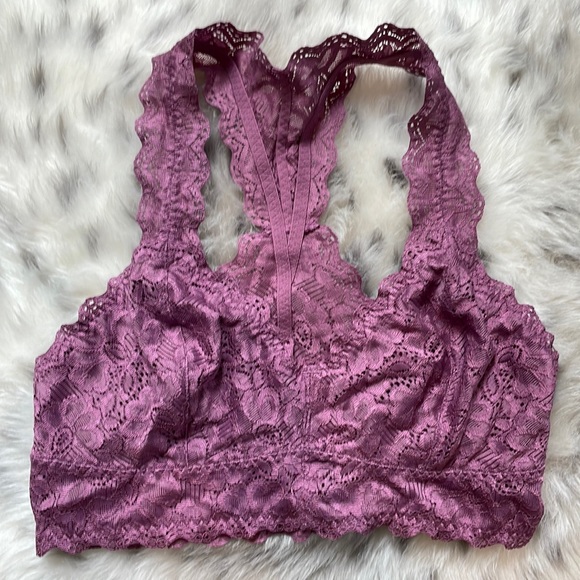 Felina Other - Felina purple/pink lace bralette racer back small